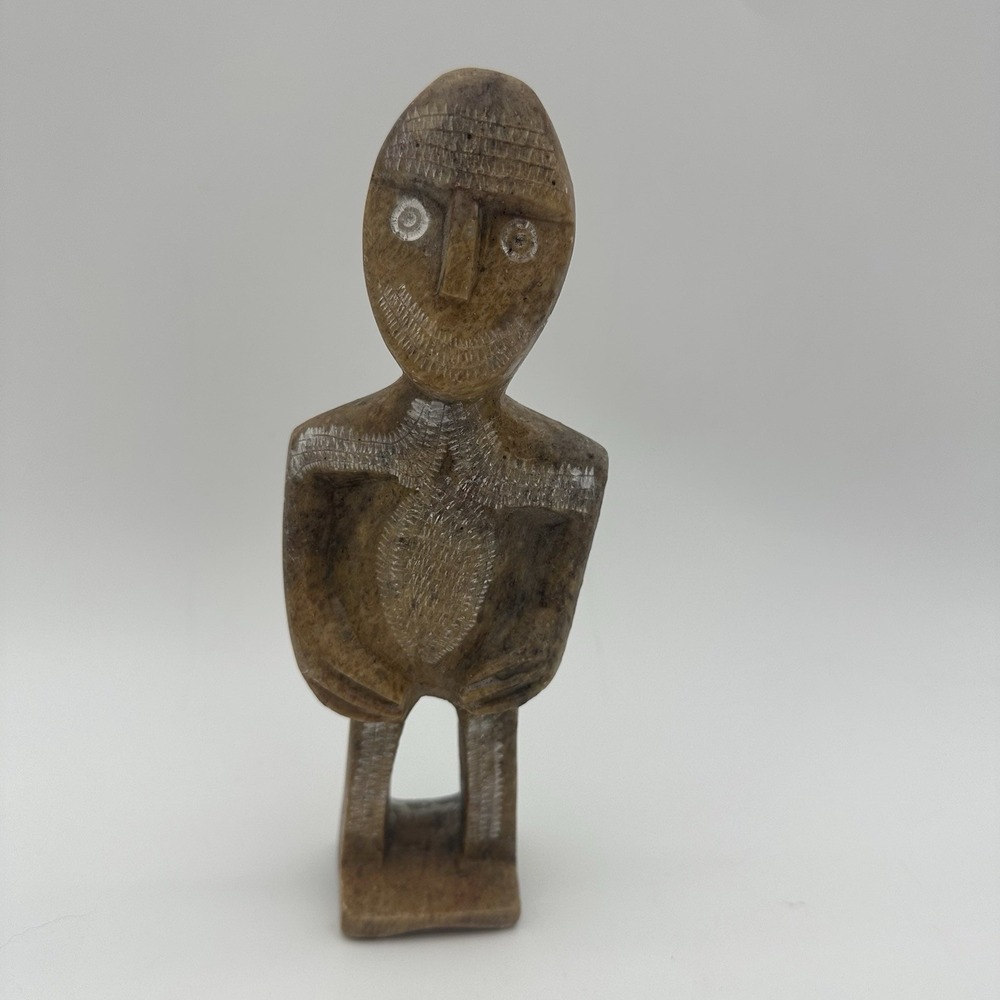 Vintage African Stone Sculpture Anthropomorphic Statue 7.5"‎